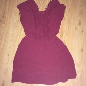 marroon/deep pink dress